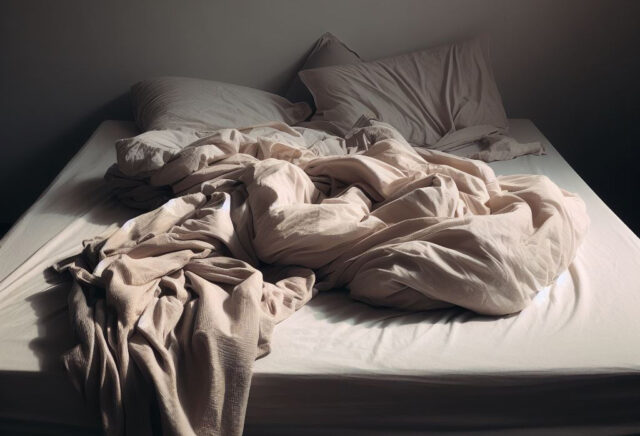 cama desarrumada